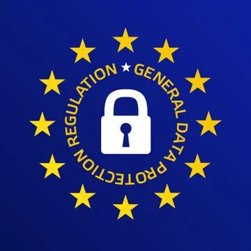 GDPR - General Data Protection Regulation. Vector illustration. 스톡 일러스트
