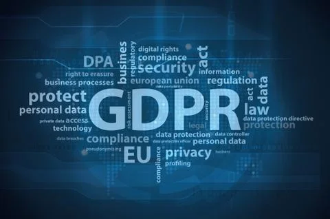 GDPR general data protection regulation 스톡 일러스트