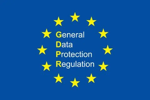 Gdpr general data protection regulation. Eu safeguard regulations and data en Illustrazione stock