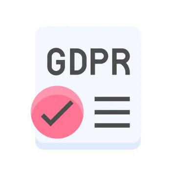 GDPR General Data Protection Regulation icon, flat style Illustrazione stock