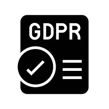 GDPR General Data Protection Regulation icon, solid style Illustrazione stock