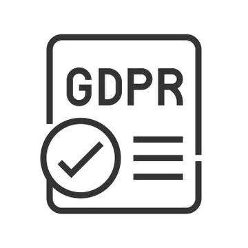 GDPR General Data Protection Regulation icon, line style Illustrazione stock
