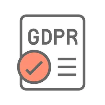 GDPR General Data Protection Regulation icon, filled style Illustrazione stock
