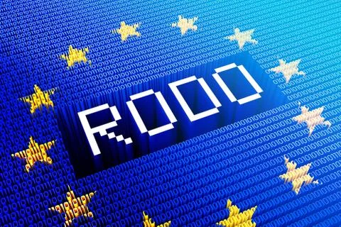 GDPR - General Data Protection Regulation concept - 3D illustration 스톡 일러스트