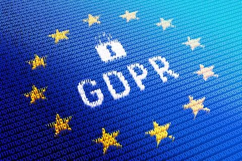 GDPR - General Data Protection Regulation concept - 3D illustration 스톡 일러스트