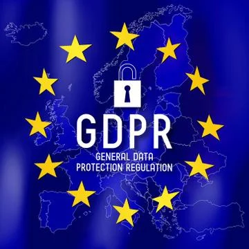 GDPR - General Data Protection Regulation Stockillustratie