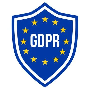 GDPR - General Data Protection Regulation, vector shield icon Stock Illustration