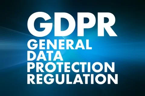 GDPR - General Data Protection Regulation acronym, technology concept backgro Illustrazione stock