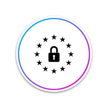 GDPR - General data protection regulation icon isolated on white background Illustrazione stock