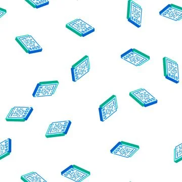 Gdpr general data protection regulation in european union isometric seamless  Stock Illustration