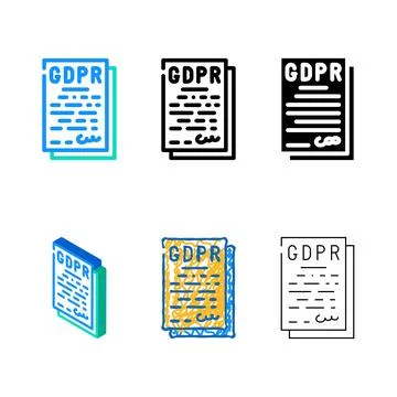Gdpr general data protection regulation series in european union color icon.. Stock Illustration