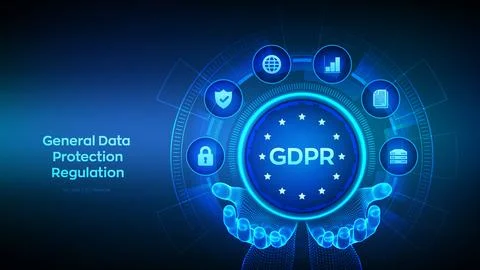 GDPR. General Data Protection Regulation. Protection of personal informatio.. 스톡 일러스트