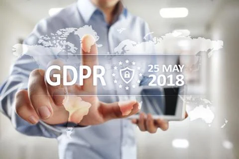 GDPR. General data protection regulation compliance, European information Stock Photos