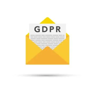 GDPR message. General Data Protection Regulation on white background. 스톡 일러스트