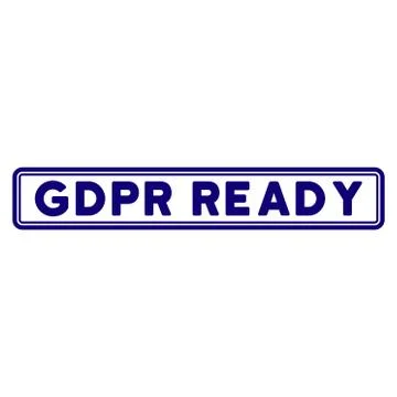 GDPr Ready Rectangle Seal Template Stock Illustration