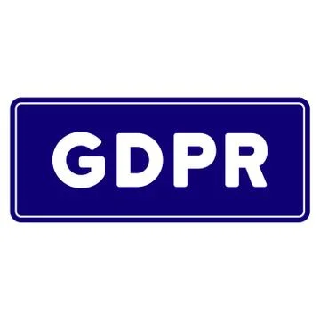 GDPr Rectangle Seal Template Stock Illustration