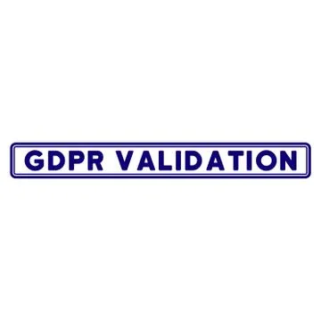 GDPr Validation Rectangle Seal Template Illustrazione stock