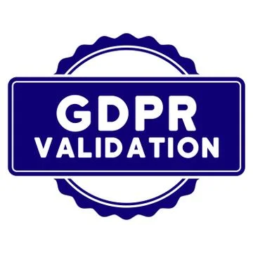 GDPr Validation Seal Template Illustrazione stock