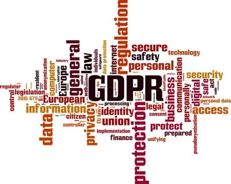 GDPR word cloud Stock Illustration