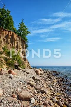 Gdynia Orlowo Cliff at Baltic Sea in Poland Stock Photos