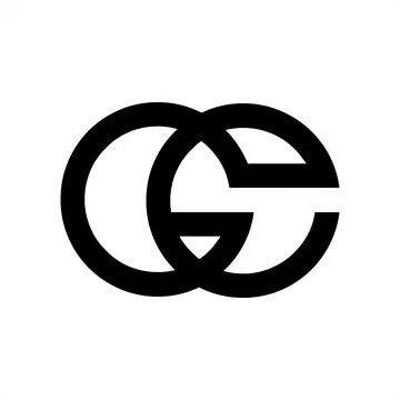 GE, GC, GCE initials geometric company logo Stock Illustration