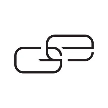 Ge initial letter vector logo icon 스톡 일러스트