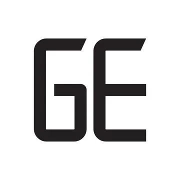 Ge initial letter vector logo icon Illustrazione stock