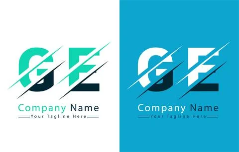 GE Letter Logo Vector Design Template Elements Stock Illustration