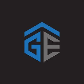 A GE Letter monogram Initial Logo Design Template Vector Illustration. A GE.. Stock Illustration