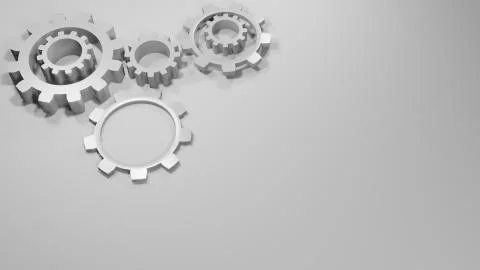 Gear abstract on white background 3d render Stock Illustration