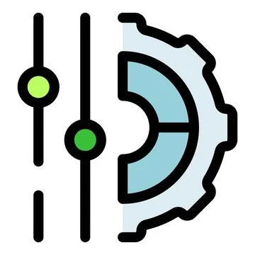Gear and adjustment panel representing setting and customization options 스톡 일러스트