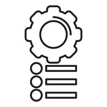 Gear and checklist representing software development and processes optimizati Illustrazione stock