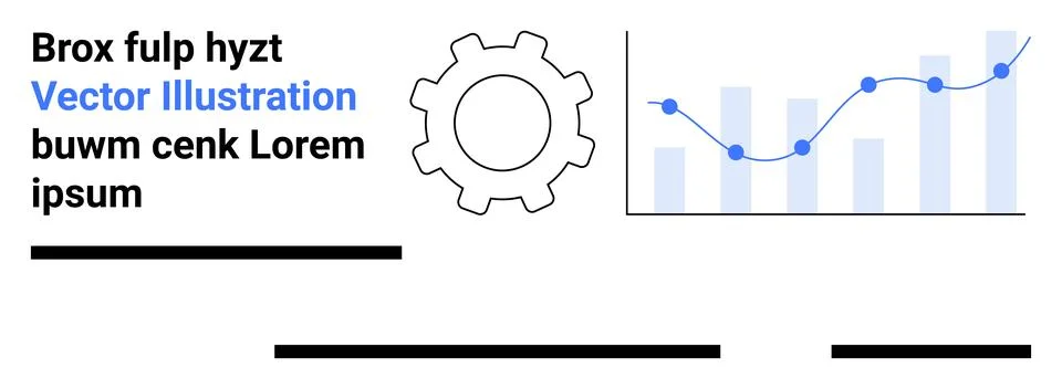 Gear and Graph Elements for Data Analysis Presentation and Industrial Reports Stock Illustration