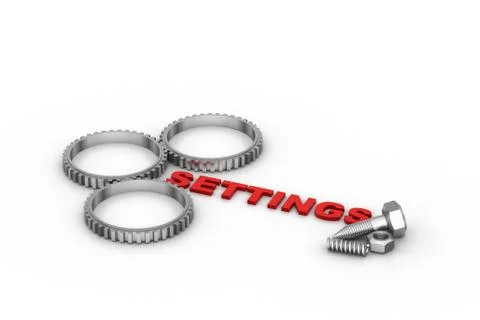 Gear and nuts Free Stock Illustration