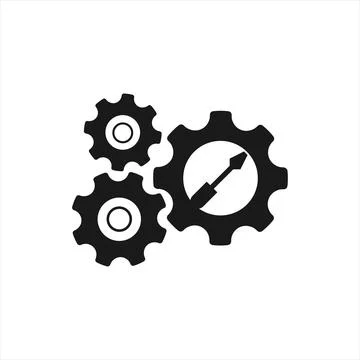 Gear and settings vector icon Stock Illustration