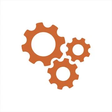 Gear and settings vector icon Illustrazione stock