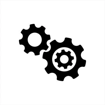 Gear and settings vector icon Stock Illustration
