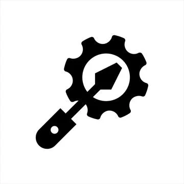 Gear and settings vector icon Stock Illustration