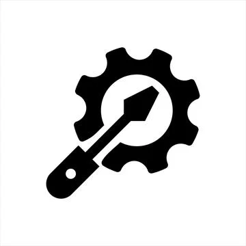Gear and settings vector icon Stock Illustration