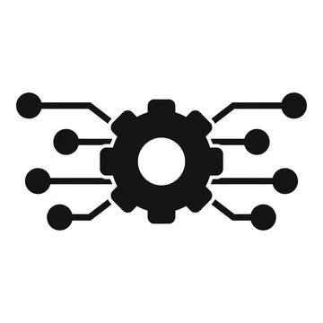 Gear api structure icon simple vector. Hosting server Stock Illustration