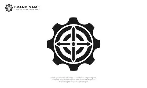 Gear Arrow Direction Stock Illustration