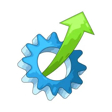 Gear with Arrow Up illustration 스톡 일러스트