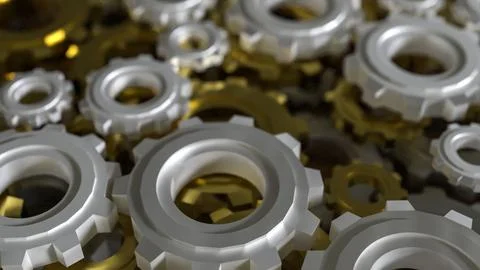 The Gear Background for engineer or technology concept 3d rendering. Stock Illustration