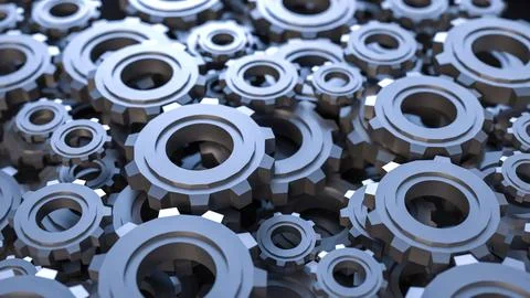 The Gear Background for engineer or technology concept 3d rendering. Stock Illustration