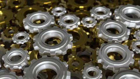 The Gear Background for engineer or technology concept 3d rendering. Stock Illustration