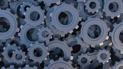 The Gear Background for engineer or technology concept 3d rendering. Stock Illustration