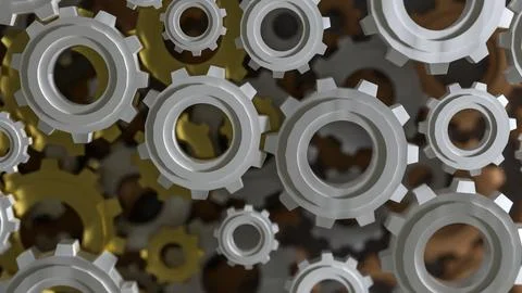 The Gear Background for engineer or technology concept 3d rendering. Stock Illustration
