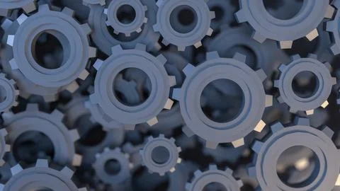 The Gear Background for engineer or technology concept 3d rendering. Stock Illustration