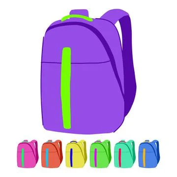 Gear backpack vector cartoon graphic Stock Illustration