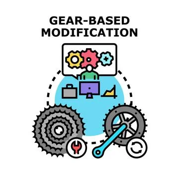 Gear based modification concept vector illustration Stock Illustration